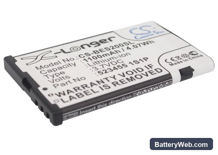Bea-fon S200 Replacement Battery, 3.7V, 1100mAh, Li-ion 1
