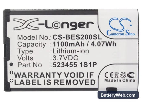 Bea-fon S200 Replacement Battery, 3.7V, 1100mAh, Li-ion 5