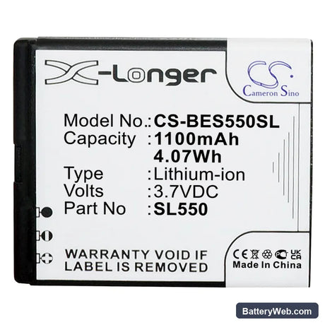 Bea-fon SL550 Replacement Battery, 3.7V, 1100mAh, Li-ion 5