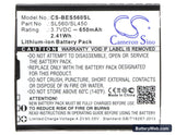 Bea-fon SL560 Replacement Battery, 3.7V, 650mAh, Li-ion 5