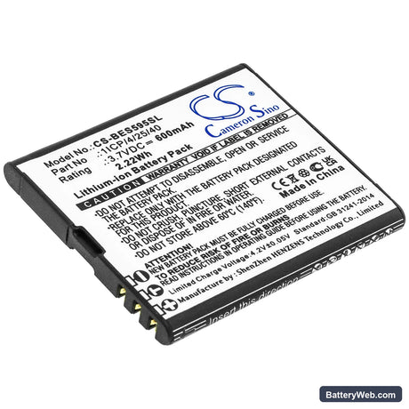 Bea-fon SL495 Replacement Battery, 3.7V, 600mAh, Li-ion 1