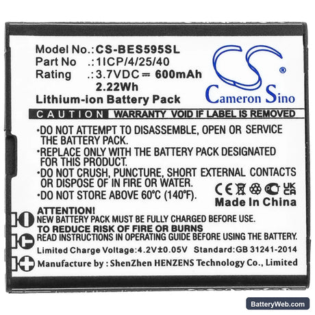 Bea-fon SL495 Replacement Battery, 3.7V, 600mAh, Li-ion 5