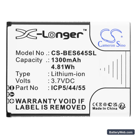 Bea-fon SL645 Replacement Battery, 3.7V, 1300mAh, Li-ion 3