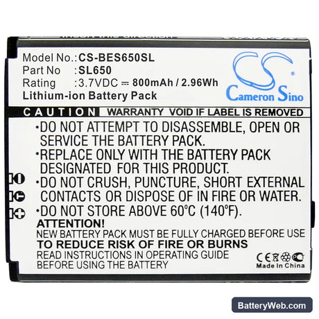 Bea-fon SL650 Replacement Battery, 3.7V, 800mAh, Li-ion 4