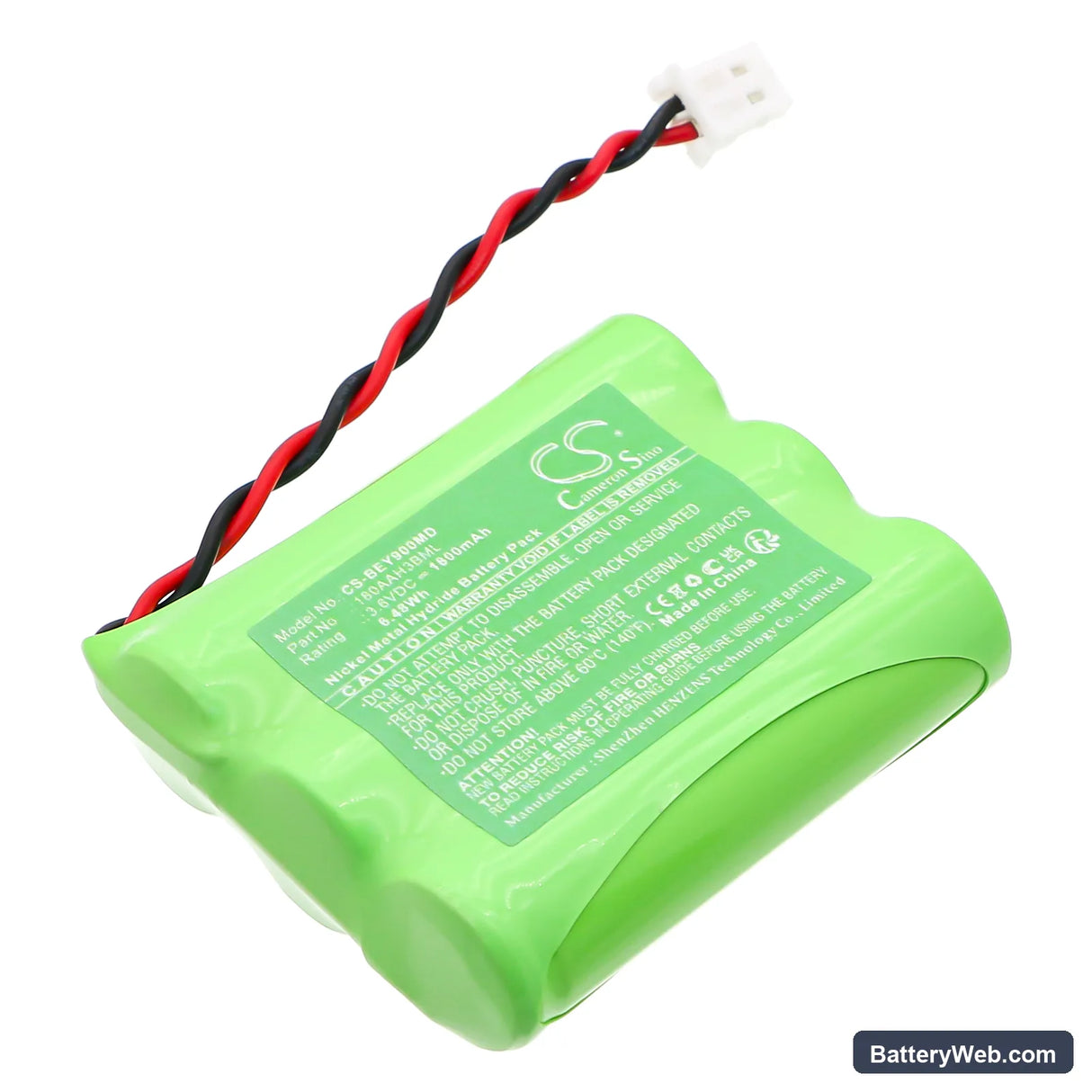 Bionet Oxy9 Vet Replacement Battery, 3.6V, 1800mAh, Ni-MH 1