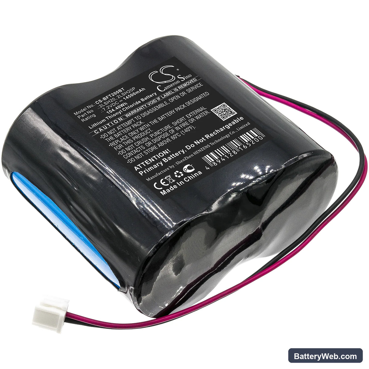 Pile RAS31 Replacement Battery, 7.2V, 14500mAh, Li-SOCl2 1