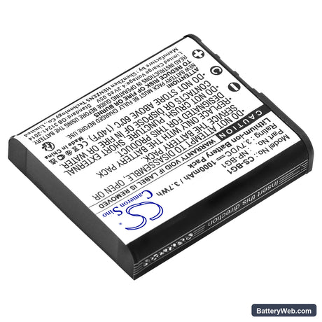 Sony Cyber-shot DSC-T20/B Replacement Battery, 3.7V, 1000mAh, Li-ion 2