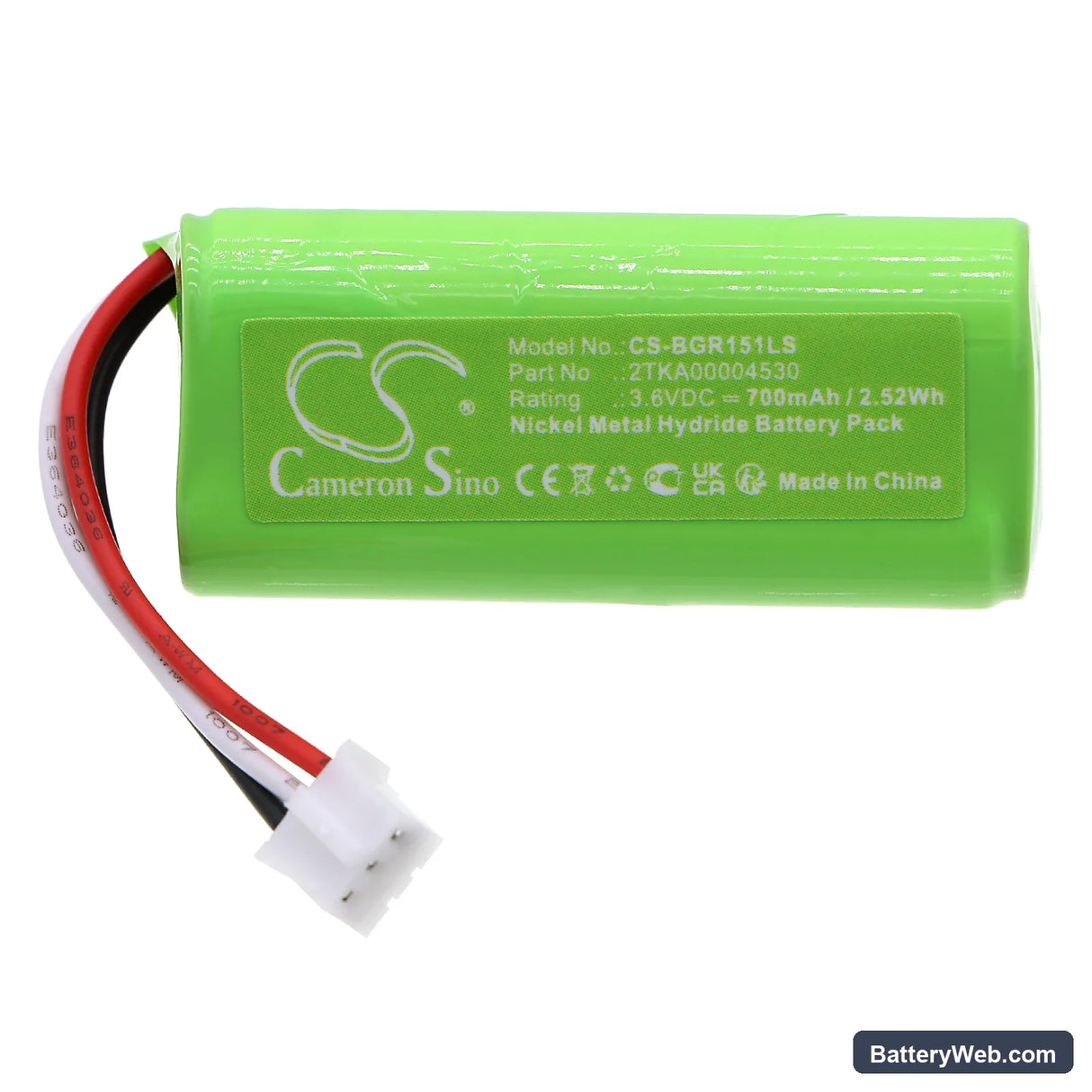 Busch-Jaeger 1519/01 Replacement Battery, 3.6V, 700mAh, Ni-MH 3