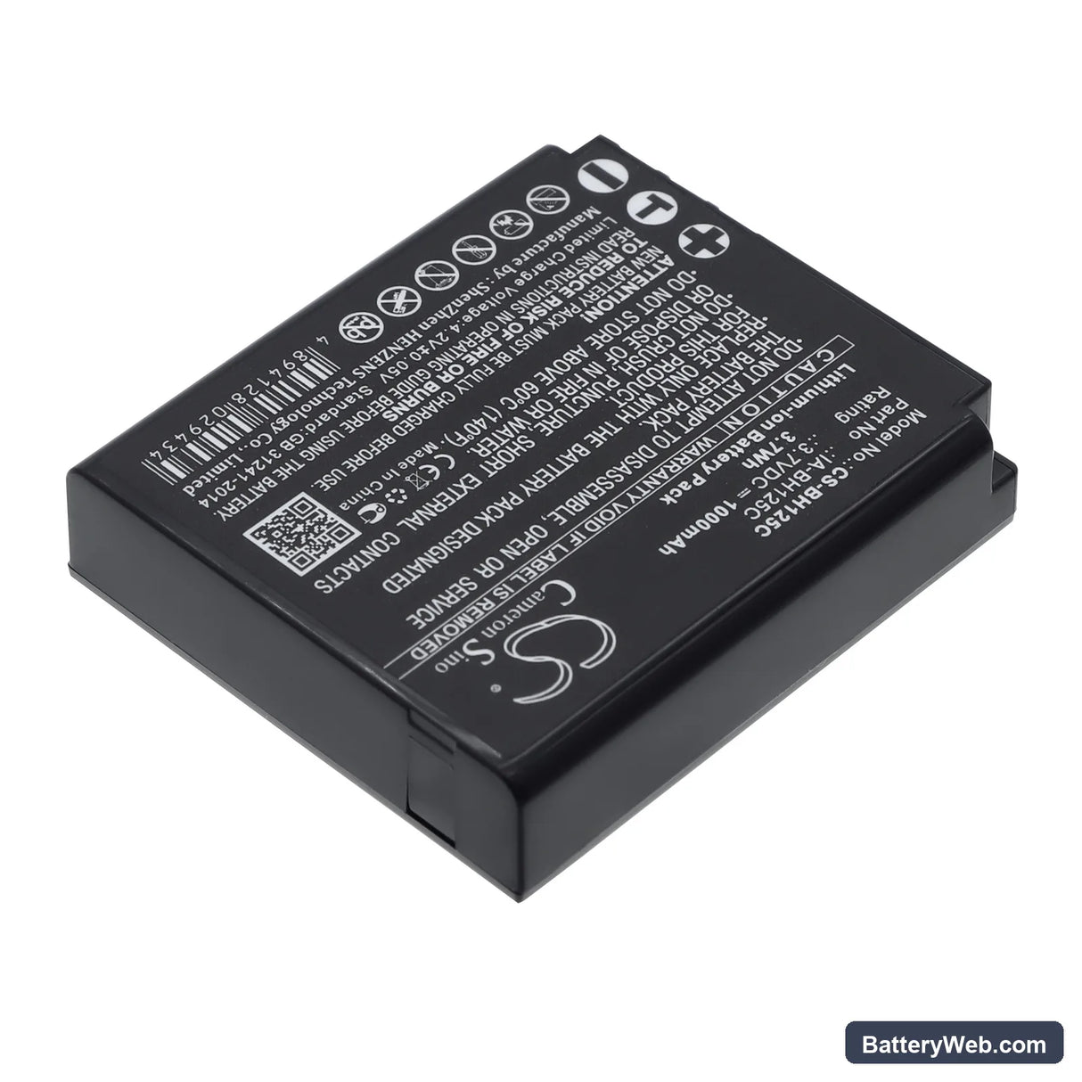 Samsung HMX-R10 Replacement Battery, 3.7V, 1000mAh, Li-ion 2