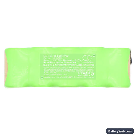 Black & Decker CHS6000 Replacement Battery, 6V, 2000mAh, Ni-MH 4
