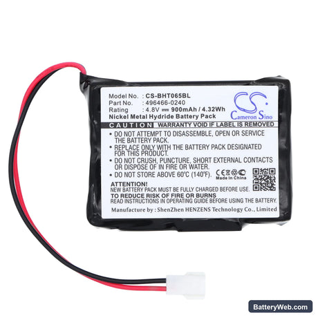 Denso BHT-2065 Replacement Battery, 4.8V, 900mAh, Ni-MH 3