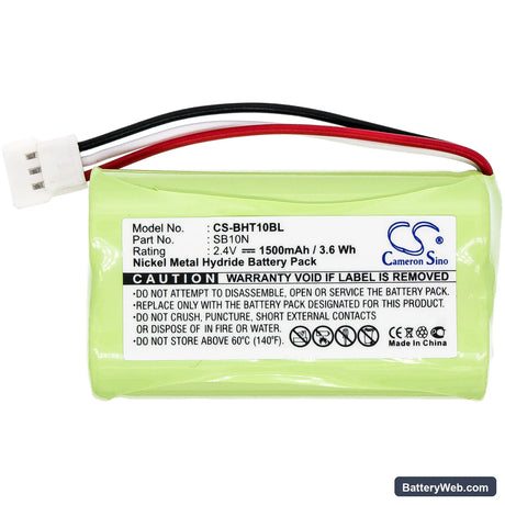 Denso GT10B Replacement Battery, 2.4V, 1500mAh, Ni-MH 3