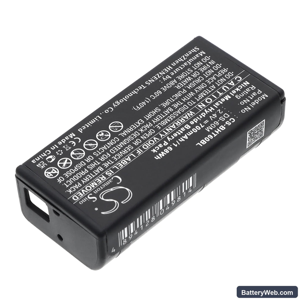 Denso BHT-6000 Replacement Battery, 2.4V, 700mAh, Ni-MH 2