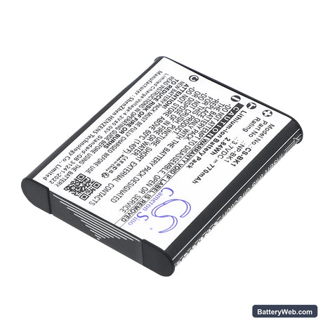 Sony CyberShot DSC-S750 Replacement Battery, 3.7V, 770mAh, Li-ion 2