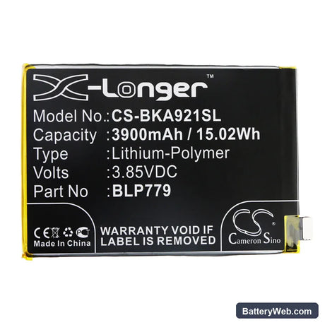 Vivo A92S Replacement Battery, 3.85V, 3900mAh, Li-Polymer 3