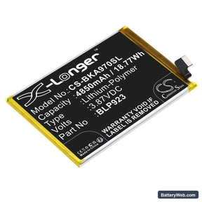 Vivo A97 5G Replacement Battery, 3.87V, 4850mAh, Li-Polymer 1
