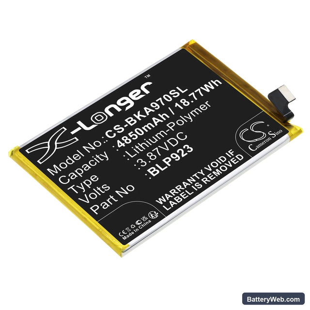 Vivo A97 5G Replacement Battery, 3.87V, 4850mAh, Li-Polymer 1