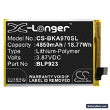 Vivo A97 5G Replacement Battery, 3.87V, 4850mAh, Li-Polymer 3