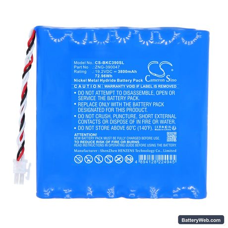 Beckman Coulter 390047 Replacement Battery, 19.2V, 3800mAh, Ni-MH 3