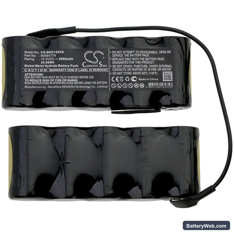 Black&Decker Z-PD1200 Replacement Battery, 12V, 2000mAh, Ni-MH 3