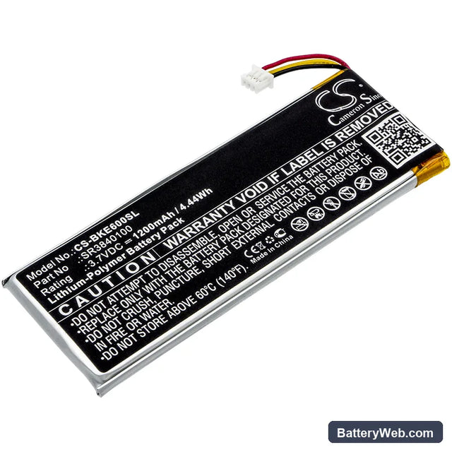 Becker Active 6 Replacement Battery, 3.7V, 1200mAh, Li-Polymer 1