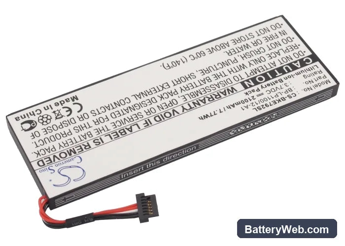 Becker Traffic Assist 7928 Replacement Battery, 3.7V, 2100mAh, Li-ion 2