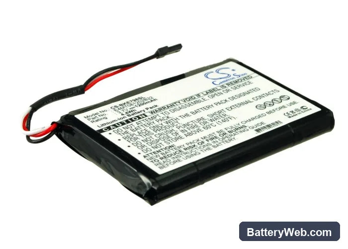 Becker Traffic Assist Highspeed II 7988 Replacement Battery, 3.7V, 1200mAh, Li-ion 2