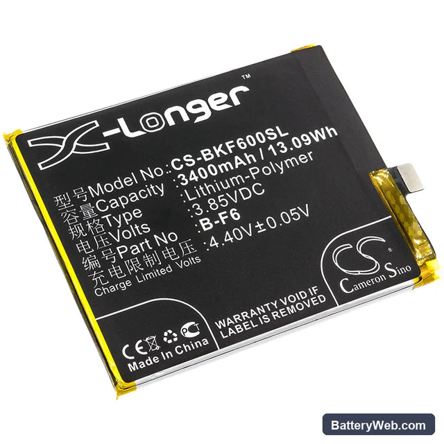 BBK VIVO NEX Replacement Battery, 3.85V, 3400mAh, Li-Polymer 1