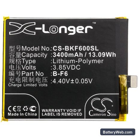 BBK VIVO NEX Replacement Battery, 3.85V, 3400mAh, Li-Polymer 3