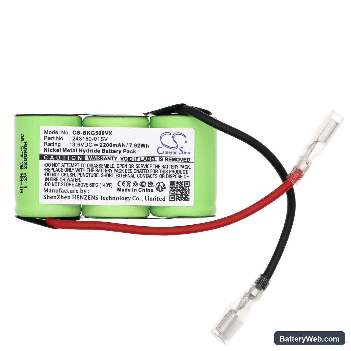 Black&Decker GS500 Replacement Battery, 3.6V, 2200mAh, Ni-MH 3