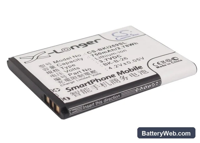 BBK I269 Replacement Battery, 3.7V, 750mAh, Li-ion 1