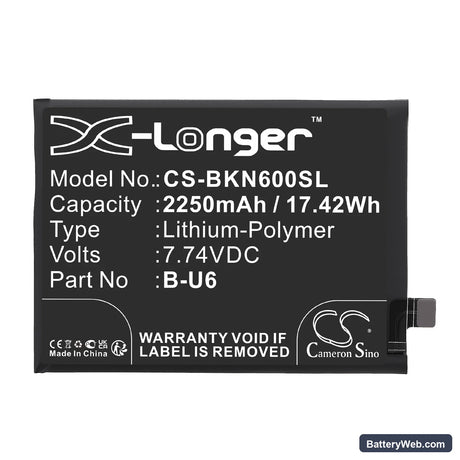 Vivo iQOO Neo6 SE 5G Replacement Battery, 7.74V, 2250mAh, Li-Polymer 3