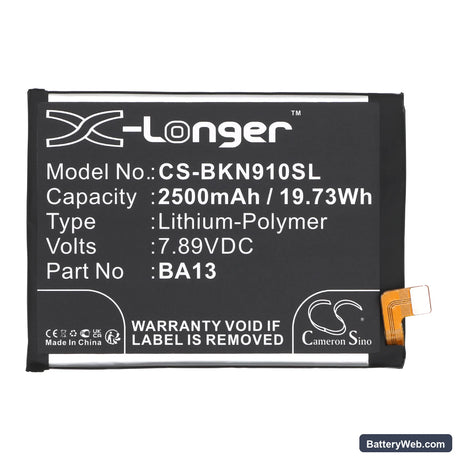 Vivo IQOO Neo 9 pro Replacement Battery, 7.89V, 2500mAh, Li-Polymer 3