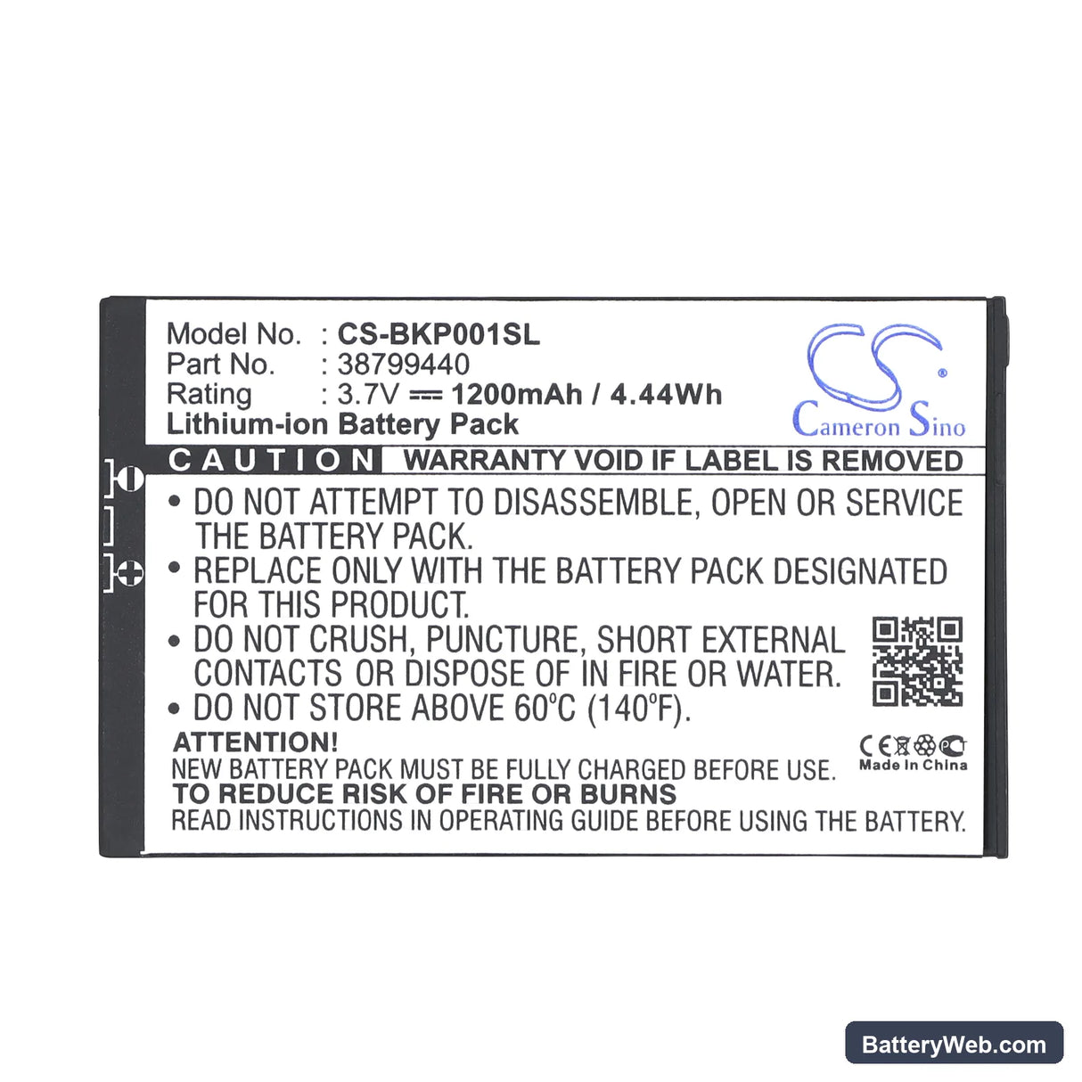 Becker Traffic Assist Pro Replacement Battery, 3.7V, 1200mAh, Li-ion 5
