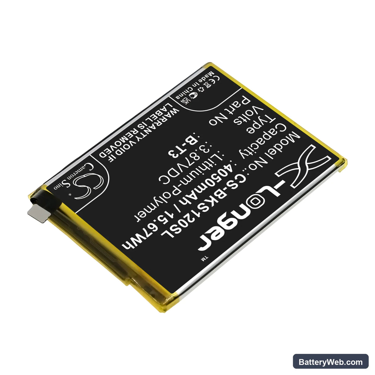 Vivo S12 Pro Replacement Battery, 3.87V, 4050mAh, Li-Polymer 2