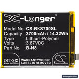 Vivo S7 5G Replacement Battery, 3.87V, 3700mAh, Li-Polymer 3