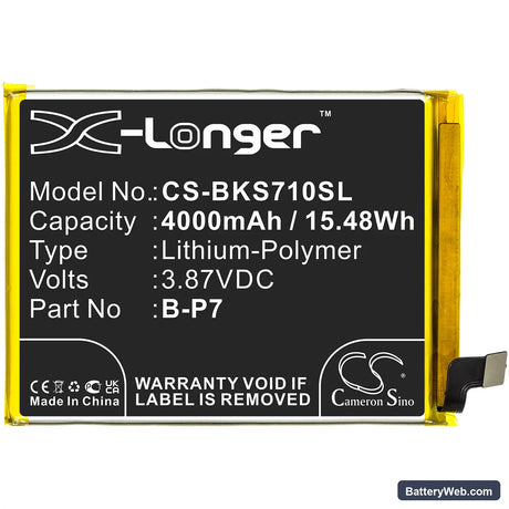Vivo S7e Replacement Battery, 3.87V, 4000mAh, Li-Polymer 3