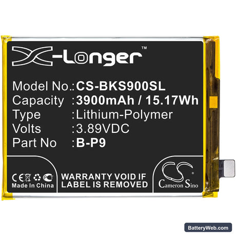 Vivo S9 Replacement Battery, 3.89V, 3900mAh, Li-Polymer 3