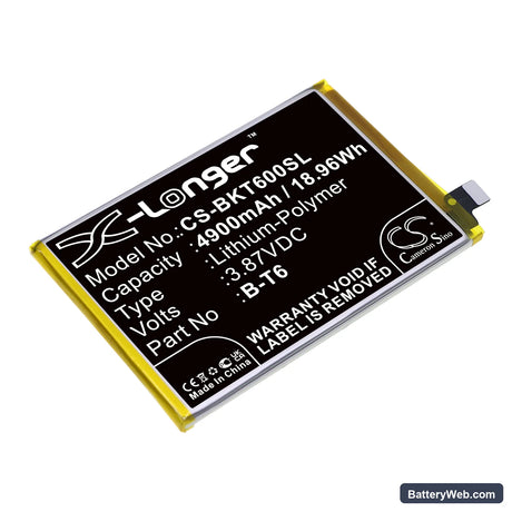 Vivo IQOO Z6 5G Replacement Battery, 3.87V, 4900mAh, Li-Polymer 1