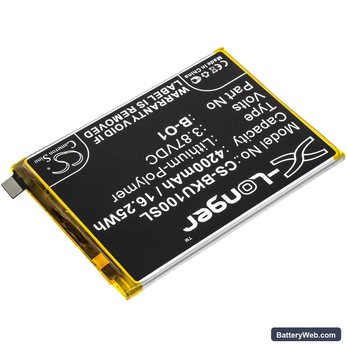 Vivo iQOO U1 Replacement Battery, 3.87V, 4200mAh, Li-Polymer 2