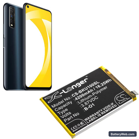 Vivo iQOO U1 Replacement Battery, 3.87V, 4200mAh, Li-Polymer 5