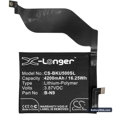 Vivo iQOO 5 5G Replacement Battery, 3.87V, 4200mAh, Li-Polymer 3