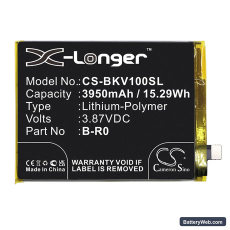 Vivo S10 Replacement Battery, 3.87V, 3950mAh, Li-Polymer 3