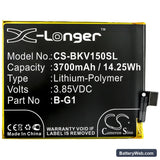 Vivo V15 Pro Replacement Battery, 3.85V, 3700mAh, Li-Polymer 3