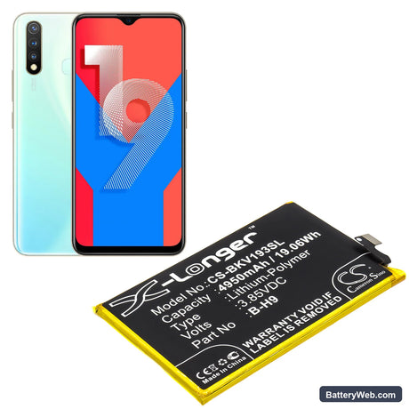 Vivo Y19 2019 Replacement Battery, 3.85V, 4950mAh, Li-Polymer 5