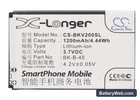 BBK VIVO S1 Replacement Battery, 3.7V, 1200mAh, Li-ion 5