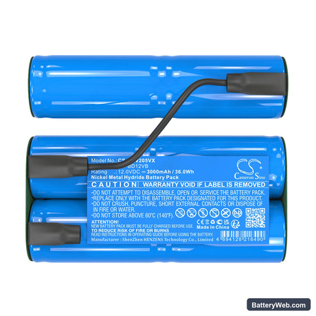 Black+Decker Pivot PV1205B Replacement Battery, 12V, 3000mAh, Ni-MH 5