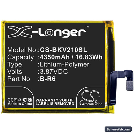 Vivo X70 Pro Replacement Battery, 3.87V, 4350mAh, Li-Polymer 3
