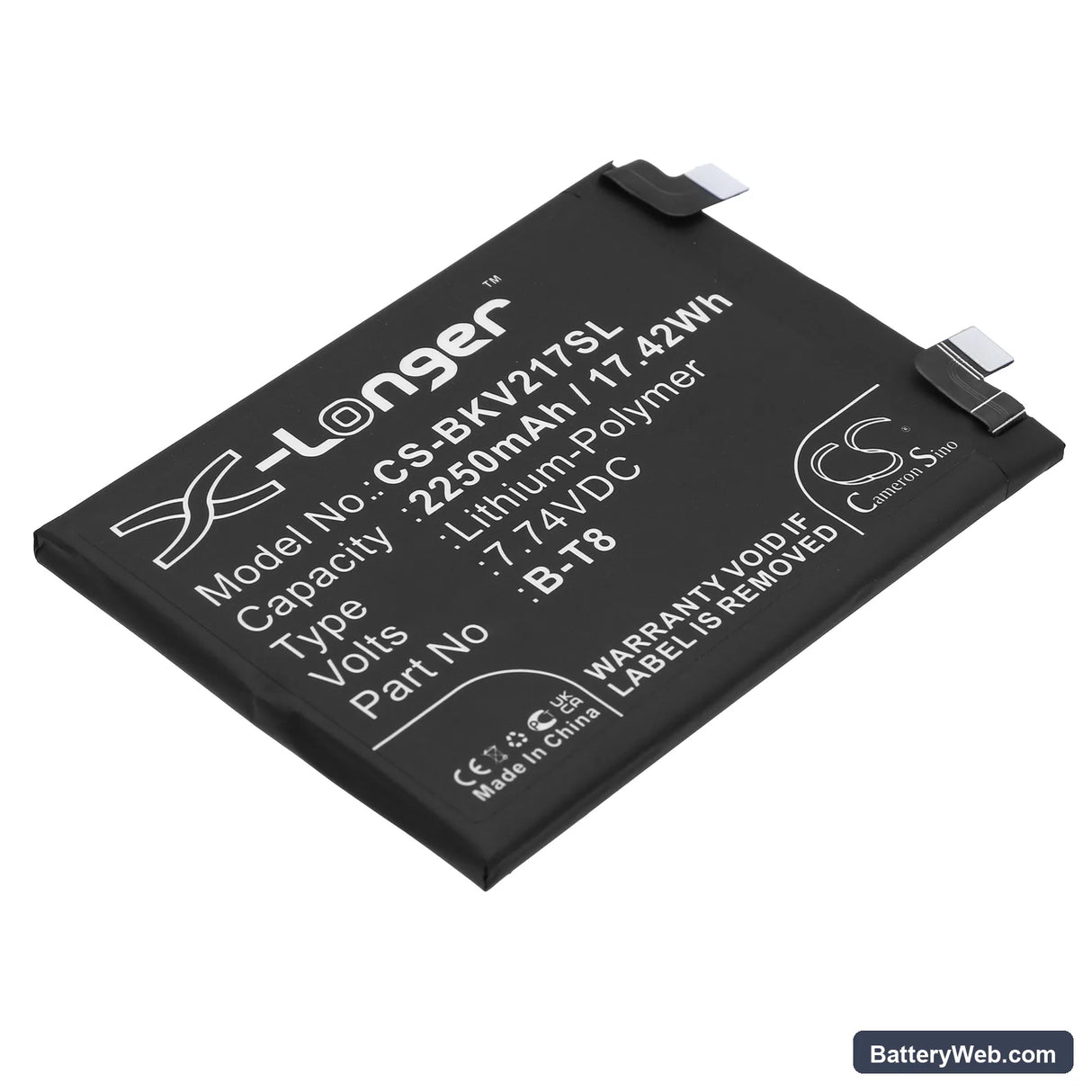 Vivo iQOO 9 Pro Replacement Battery, 7.74V, 2250mAh, Li-Polymer 1
