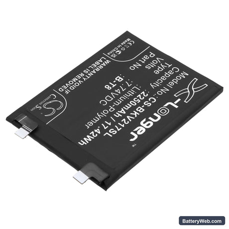 Vivo iQOO 9 Pro Replacement Battery, 7.74V, 2250mAh, Li-Polymer 2